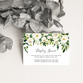 Alabaster Floral Display Showkarte Begleitkarte