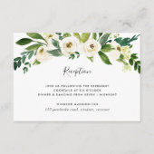Alabaster Floral Empfang Card Begleitkarte (Vorderseite)