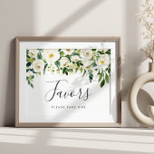 Alabaster Floral Gastgeschenk Hochzeit Sign Poster