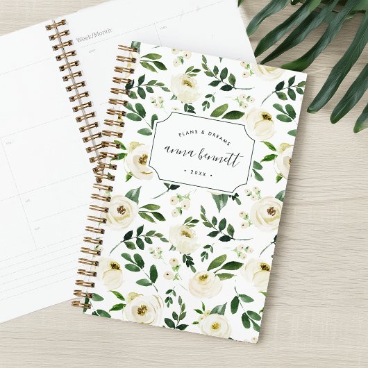 Alabaster Floral Personalisiert Planer