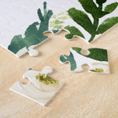 Alabaster Floral | Personalisiert sei mein Blumenm Puzzle (Seite)