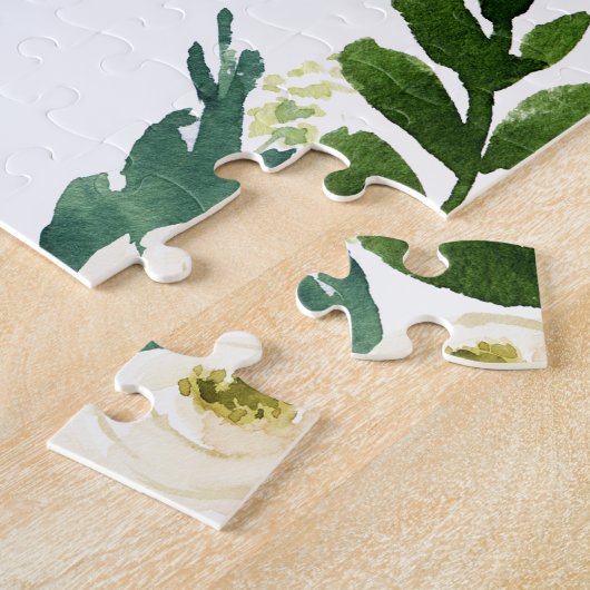 Alabaster Floral | Personalisiert sei mein Blumenm Puzzle (Seite)