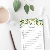 Alabaster Floral Personalized To-Do List Post-it Klebezettel