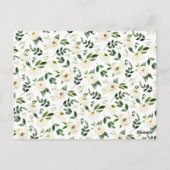 Alabaster Floral Rezept Card Postkarte (Rückseite)