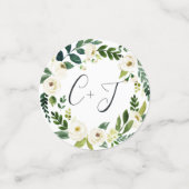 Alabaster Floral Wedding Konfetti (Klein Vorderseite)