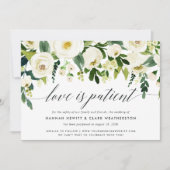 Alabaster Floral Wedding Postponement Ankündigung (Vorderseite)