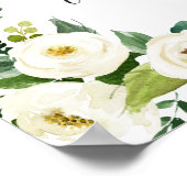 Alabaster Floral Wedding Zeremonie Sitzplatz Poster (Ecke)