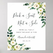 Alabaster Floral Wedding Zeremonie Sitzplatz Poster (Vorne)