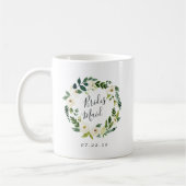 Alabaster Floral Wreath Bridesmaid Kaffeetasse (Links)