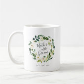 Alabaster Floral Wreath Mother of the Groom Kaffeetasse (Links)