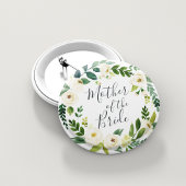 Alabaster Floral Wreath Mutter der Braut Button