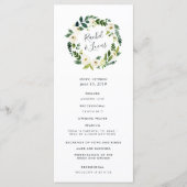 Alabaster Floral Wreath Wedding Program Programm (Vorderseite)