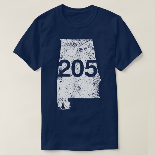 Alabaster Hoover Birmingham Area Code 205 , Alabam T-Shirt (Design vorne)