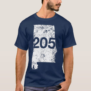 Alabaster Hoover Birmingham Area Code 205 , Alabam T-Shirt
