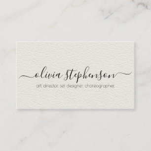 Alabaster-Kunstleder-Minimalist Visitenkarte