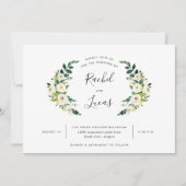 Alabaster Laurel Wedding Einladung (Vorderseite)