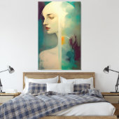 Alabaster Leinwanddruck (Insitu (Schlafzimmer))