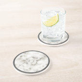 Alabaster Obsidian Pewter Rim Marmor-Untersetzer Sandstein Untersetzer (Seite)