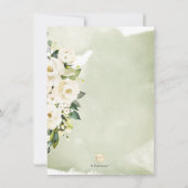 Alabaster-Rose für Aquarellfarben Brunch Bubbly Einladung (Rückseite)