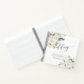 Alabaster-Rose Wasserfarbe Hochzeit Notizblock (Innenseite)