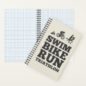 Alabaster ・ Swim Bike Run Triathlon Motivation Notizblock (Innen)