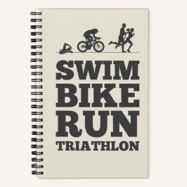 Alabaster ・ Swim Bike Run Triathlon Motivation Notizblock