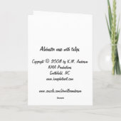 Alabaster Vase mit Tulpen Karte (Rückseite)