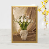 Alabaster Vase mit Tulpen Karte (Gelbe Blume)
