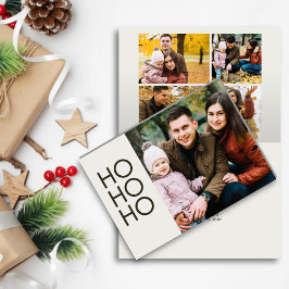 Alabaster White "HO HO HO" Feiertagskarte