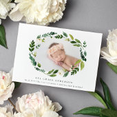 Alabaster Wreath Birth Ankündigung