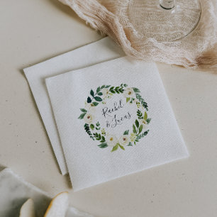 Alabaster Wreath Botanische Personalisierte Hoch Serviette