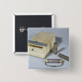 Alabasterkasten- und -bronze- und button (Vorne & Hinten)