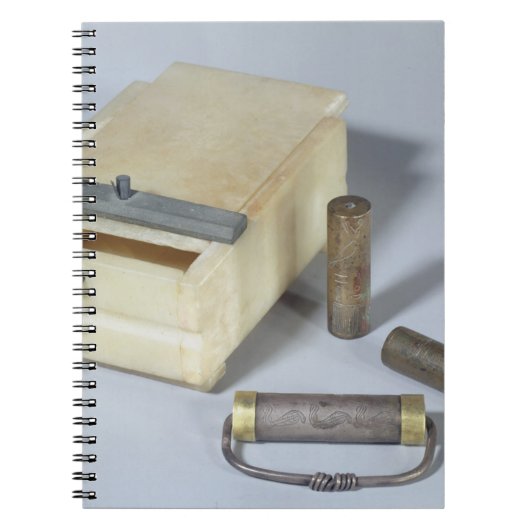 Alabasterkasten- und -bronze- und notizblock (Vorderseite)