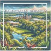 Alachua Beach Florida 3 Inch Vinyl Sticker (Vorderseite)