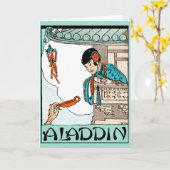Aladdin Chinese Vintag Magic Lantern Karte (Gelbe Blume)