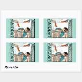 Aladdin Chinese Vintag Magic Lantern Rechteckiger Aufkleber (Blatt)