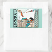 Aladdin Chinese Vintag Magic Lantern Rechteckiger Aufkleber (Tasche)