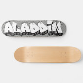 ALADDIN GRAFFITI NAME SKATEBOARD CUSTOM SKATE DECK (Horizontal)