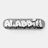 ALADDIN GRAFFITI NAME SKATEBOARD CUSTOM SKATE DECK (Horizontal)