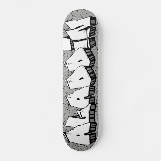 ALADDIN GRAFFITI NAME SKATEBOARD CUSTOM SKATE DECK (Vorderseite)