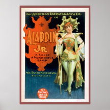 Aladdin Jr. altes Theaterplakat