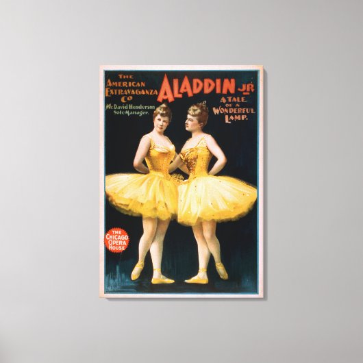 Aladdin Jr. Erzählung eines wunderbaren Lampenthea Leinwanddruck (Vorderseite)
