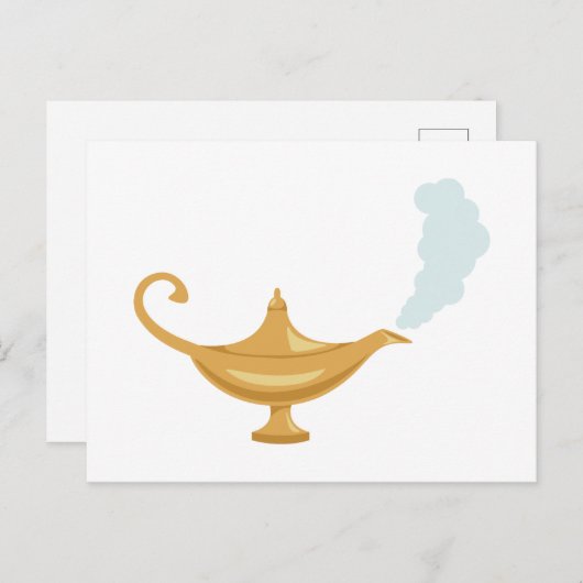 Aladdin-Lampe Postkarte (Vorne/Hinten)