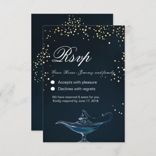 ALADDIN RSVP CARD (Vorne/Hinten)