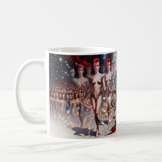 Aladdin Sane Glam Rock Blitz Surreal Tasse (Links)