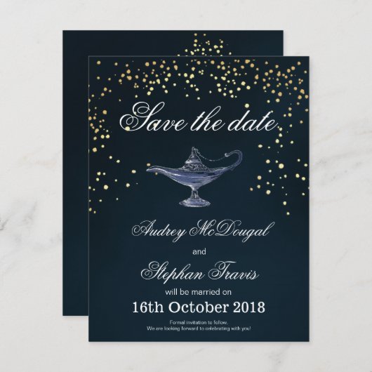 ALADDIN SAVE THE DATE CARD (Vorne/Hinten)