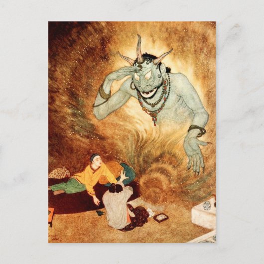 Aladdin und der Efrite Postkarte (Vorderseite)