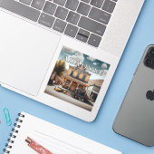 Aladdin Wyoming 3 Zoll Vinyl Sticker (Laptop mit iPhone)