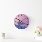 Aladdins Lampen-Rosa und Lila Runde Wanduhr (Zuhause)