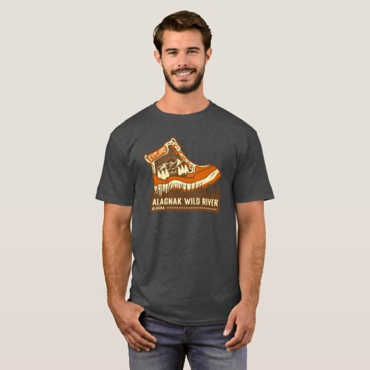 Alagnak Wild River Alaska Brown And Orange Hiking T-Shirt (Vorne ganz)
